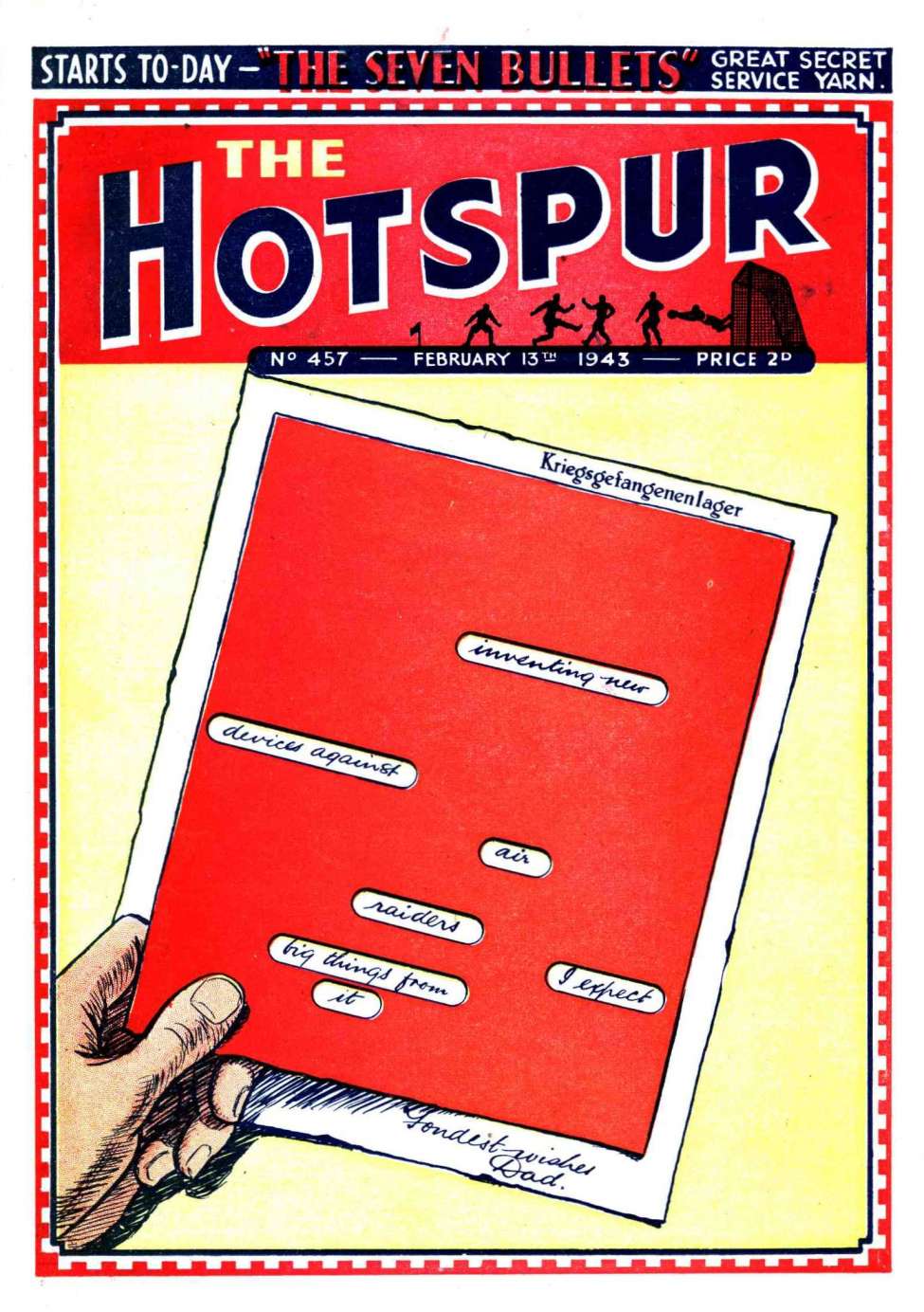 Comic Book Cover For The Hotspur 457
