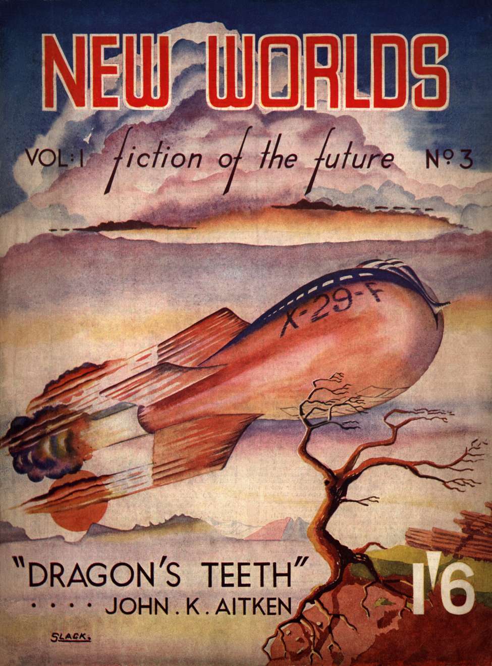 Comic Book Cover For New Worlds v1 3 - Dragon's Teeth - John K. Aiken