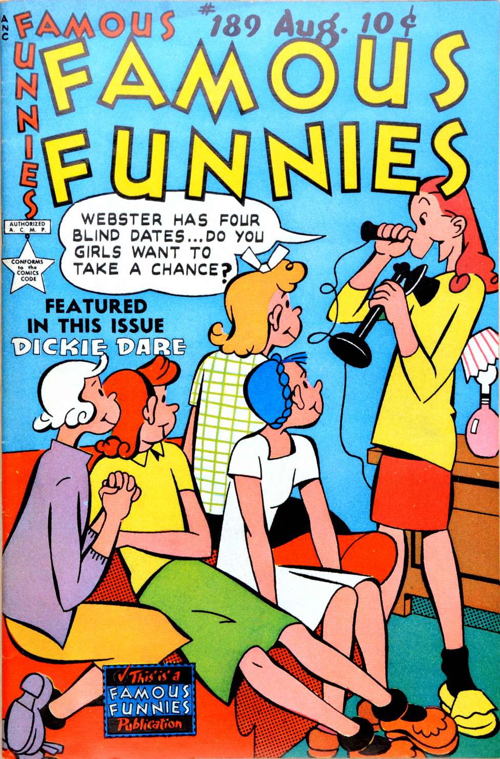 Comic Book Cover For Famous Funnies 189