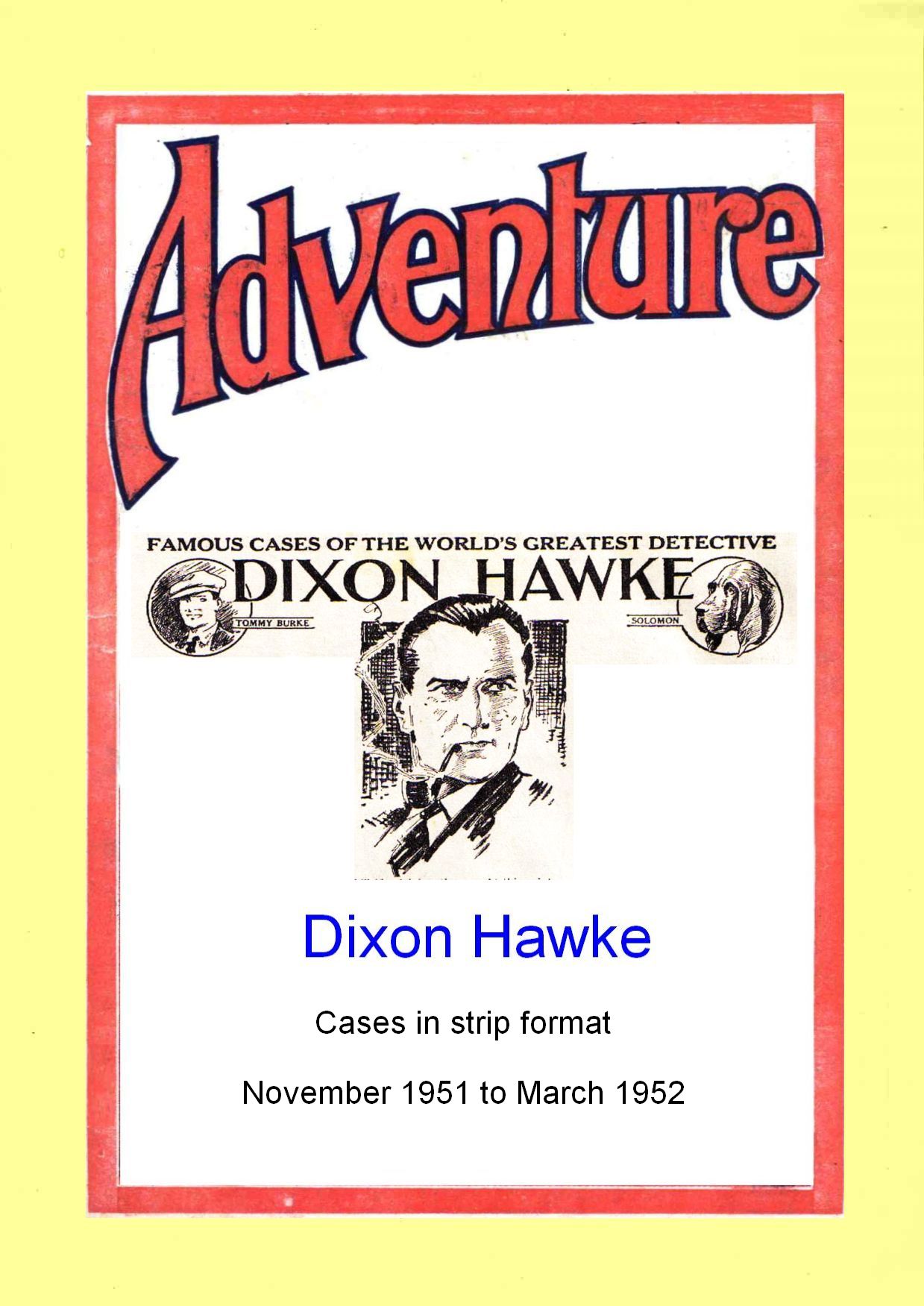 Book Cover For Dixon Hawke Cases in Strip Format