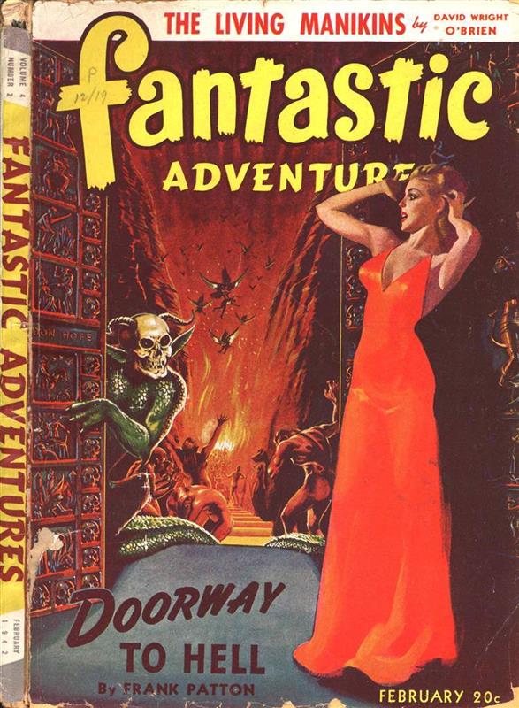 Comic Book Cover For Fantastic Adventures v4 2 - Doorway to Hell - Frank Patton p1