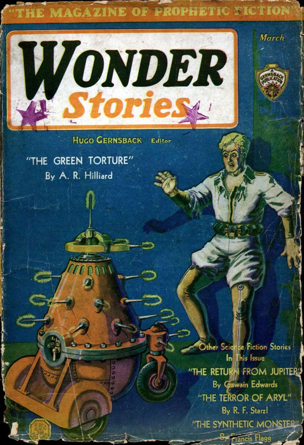 Book Cover For Wonder Stories v2 10 - The Return from Jupiter - Gawain Edwards
