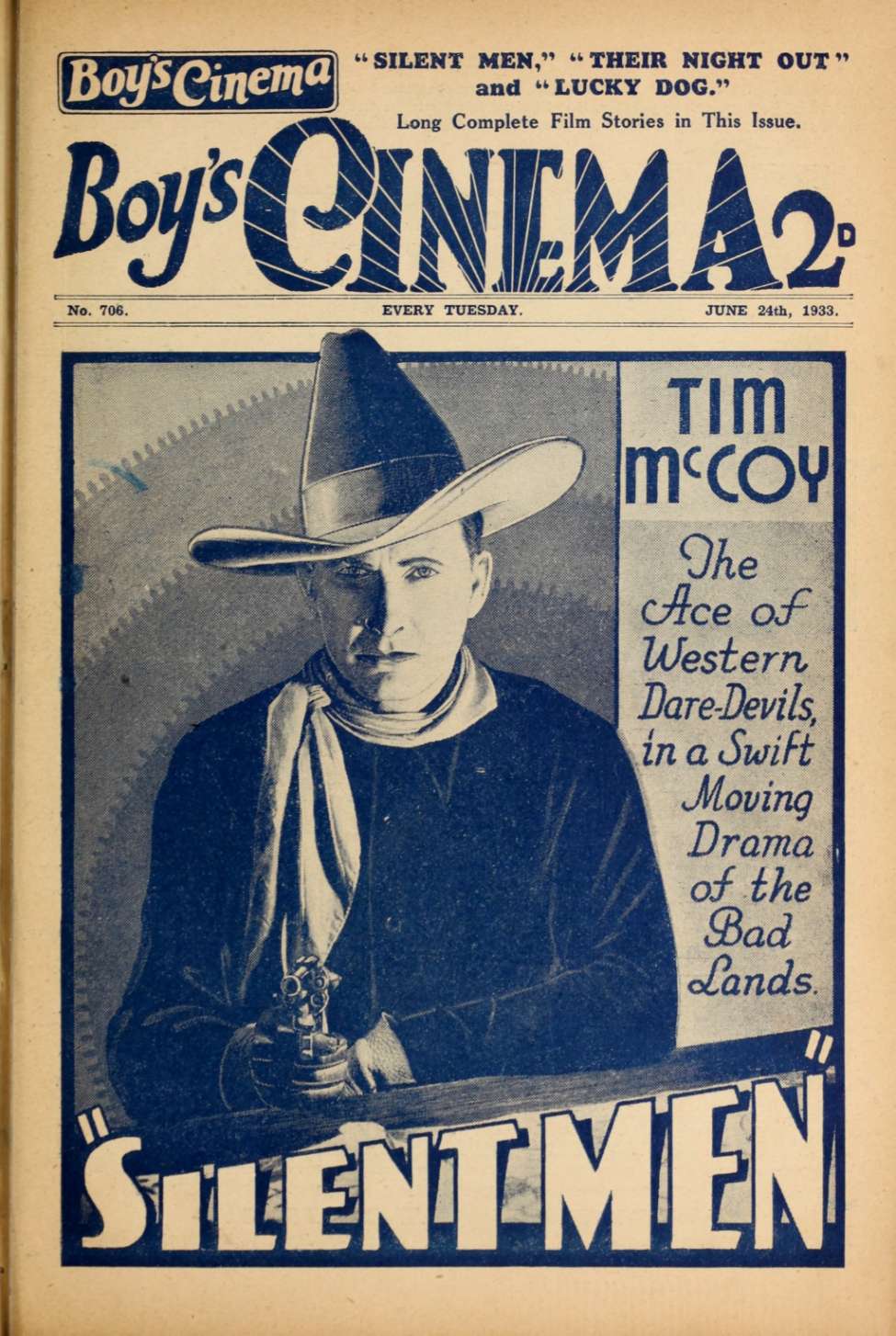Book Cover For Boy's Cinema 706 - Silent Men - Tim McCoy