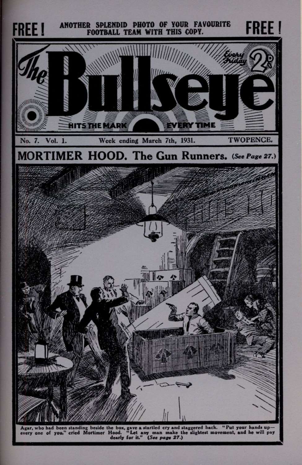 Book Cover For The Bullseye v1 7 - Mortimer Hood - The Gun Runners