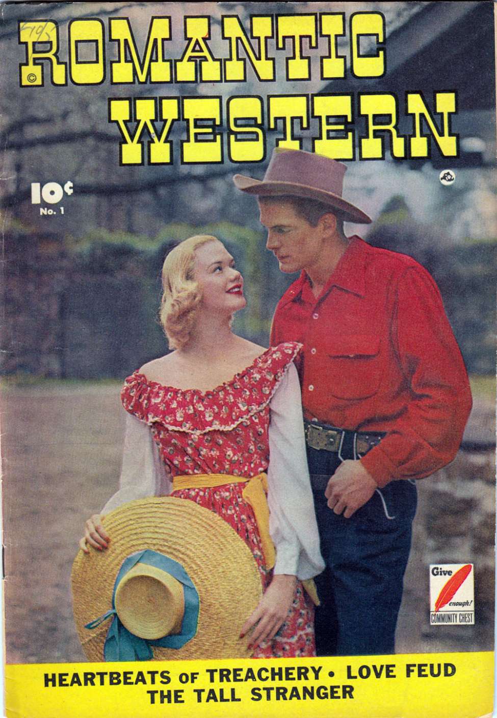 Comic Book Cover For Romantic Western 1