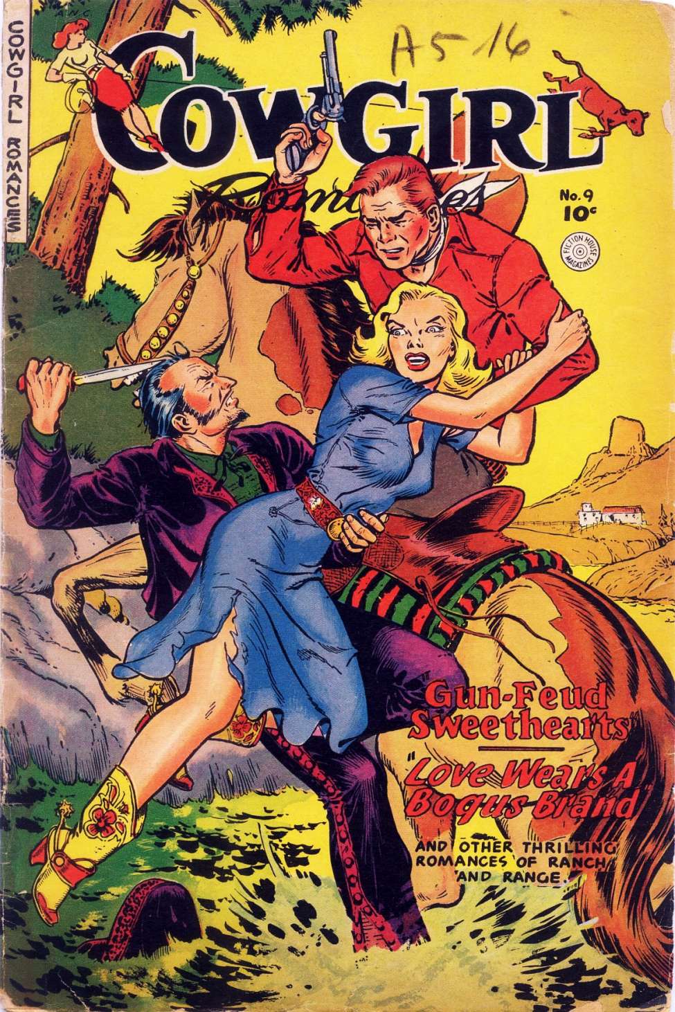 Comic Book Cover For Cowgirl Romances 9