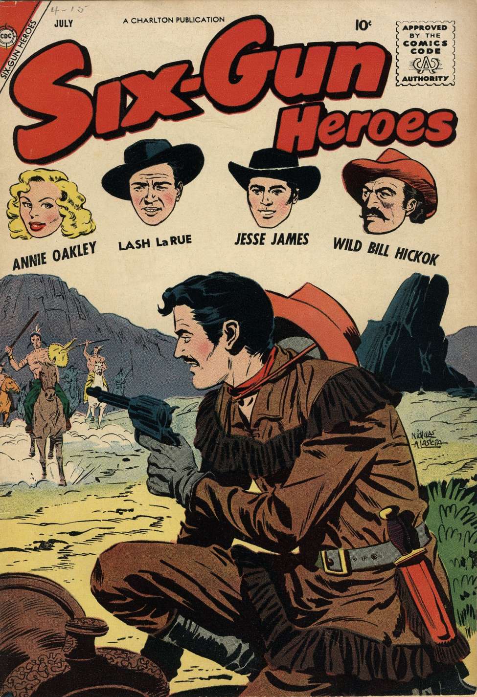 Comic Book Cover For Six-Gun Heroes 47 - Version 2
