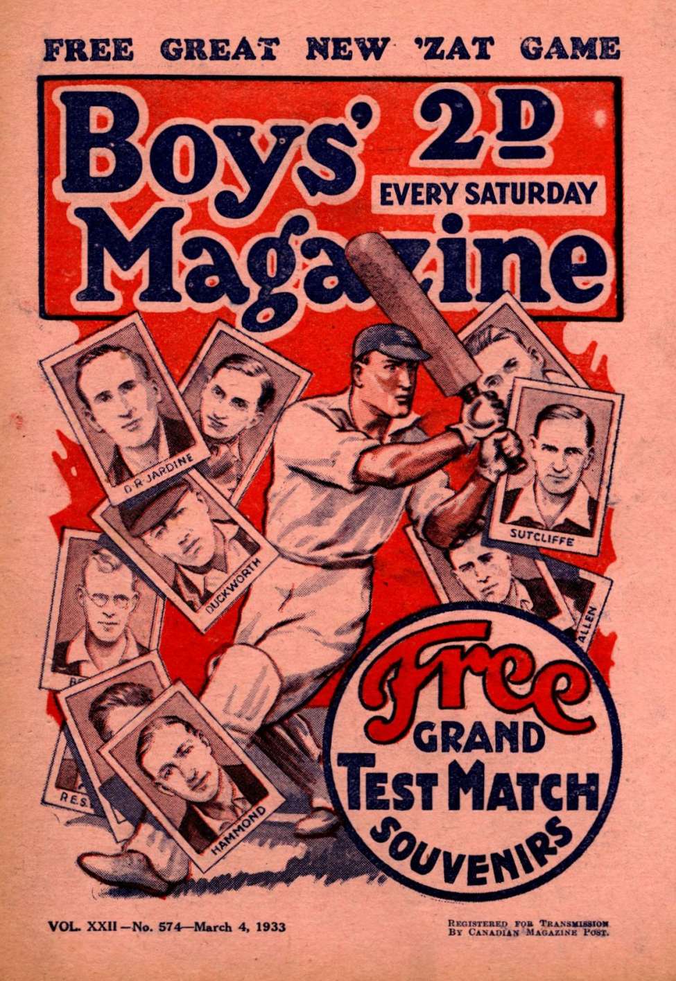 Book Cover For Boys' Magazine 574