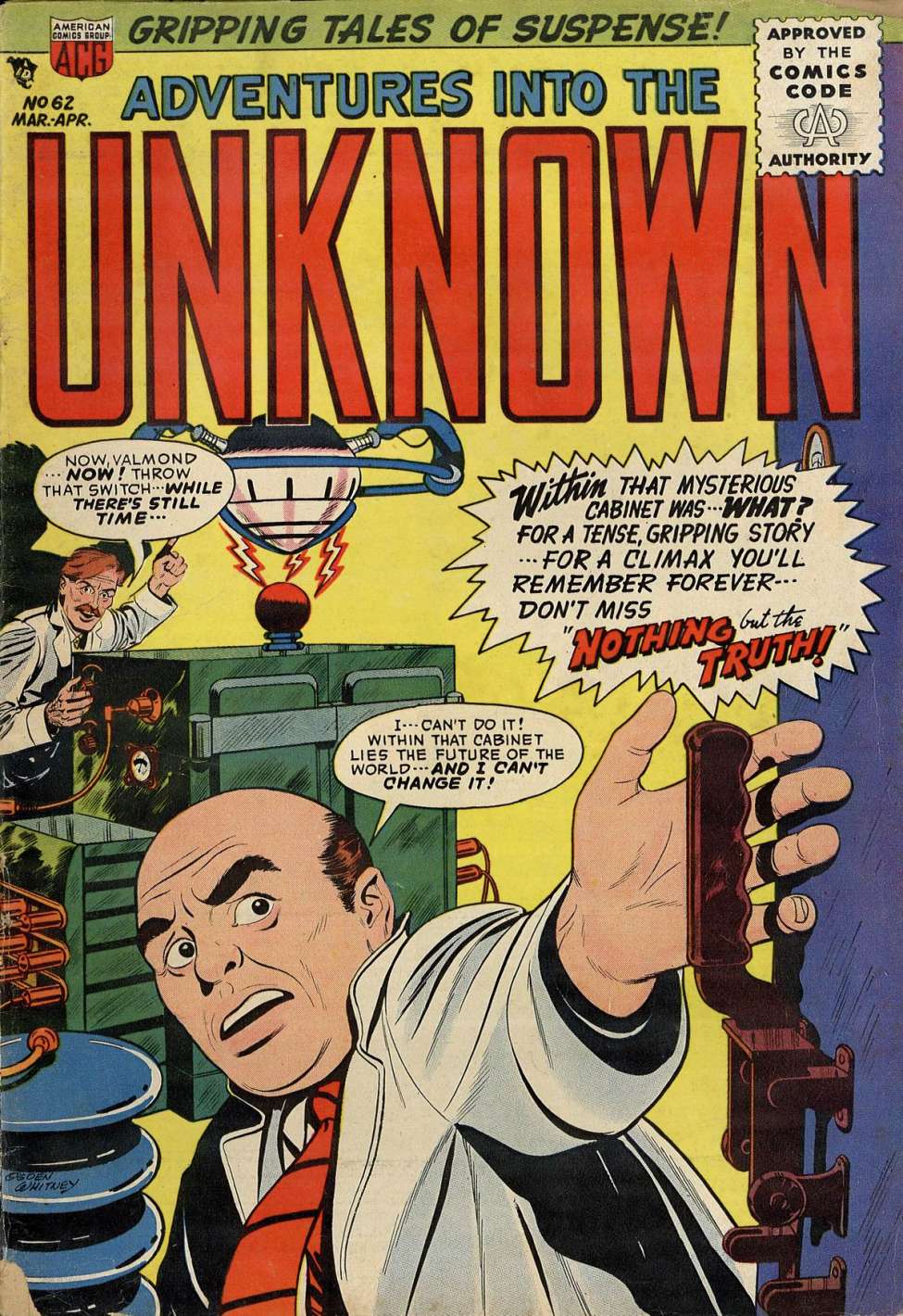 Comic Book Cover For Adventures into the Unknown 62