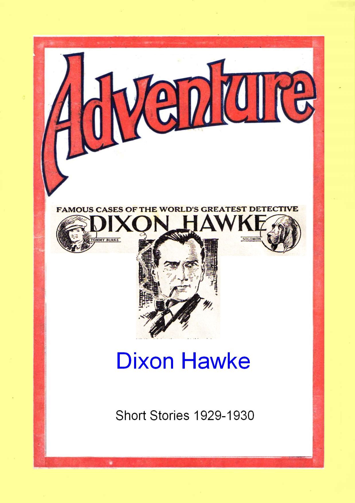 Comic Book Cover For Dixon Hawke Short Stories 1929-30
