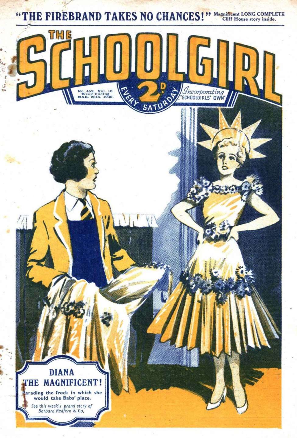 Comic Book Cover For The Schoolgirl 452
