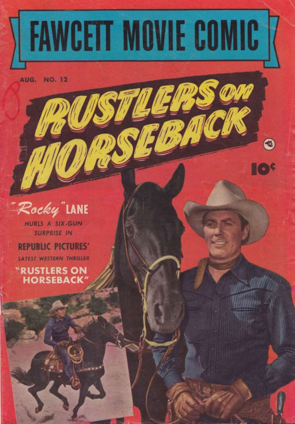 Book Cover For Fawcett Movie Comic 12 - Rustlers On Horseback - Version 1