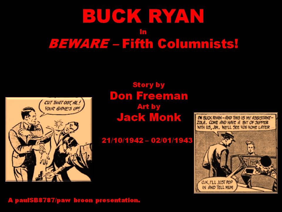 Book Cover For Buck Ryan 16 - Beware - Fifth Columnists!