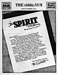 Large Thumbnail For The Spirit (1941-11-09) - Baltimore Sun (b/w)