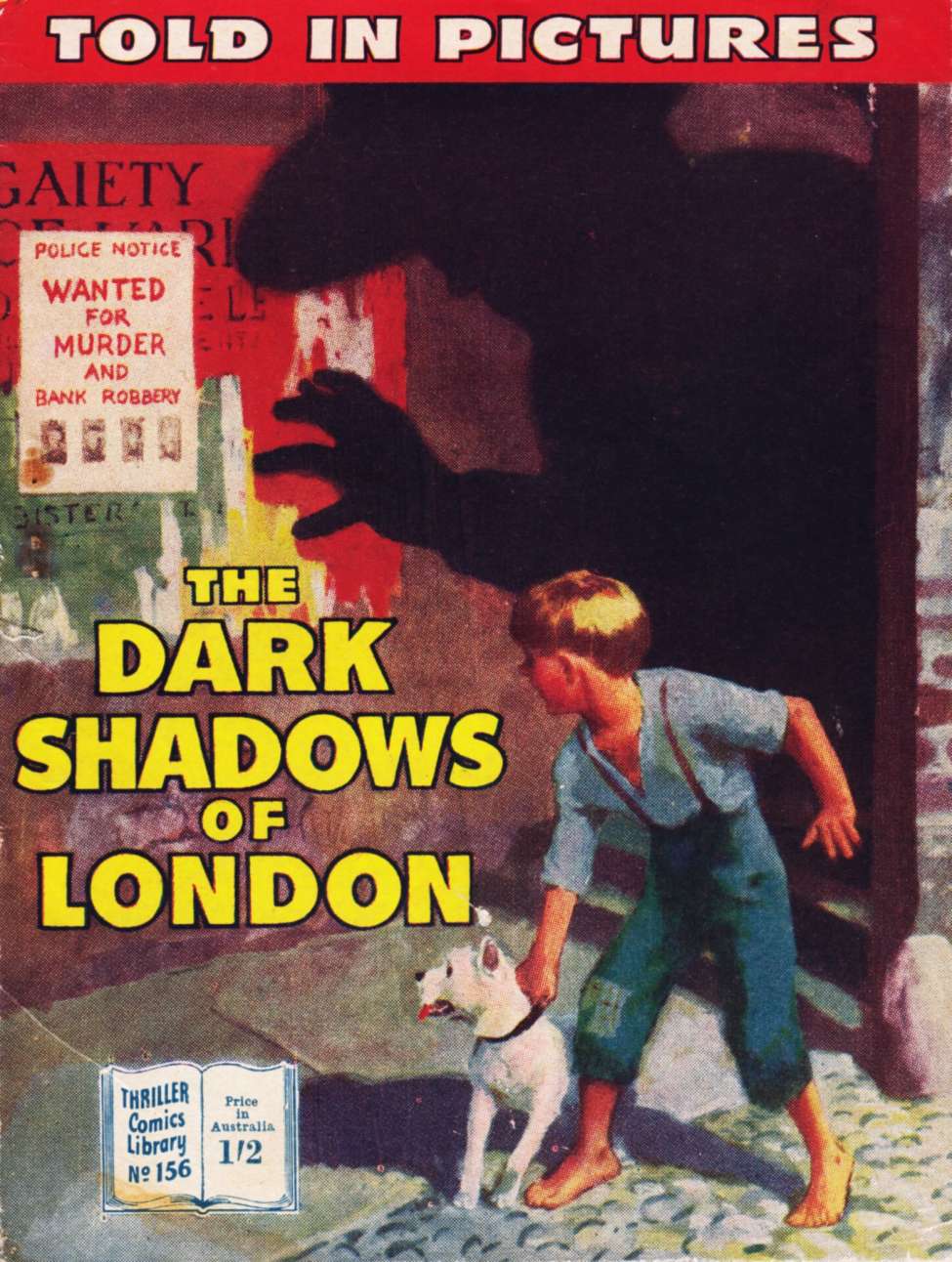 Book Cover For Thriller Comics Library 156 - The Dark Shadows of London