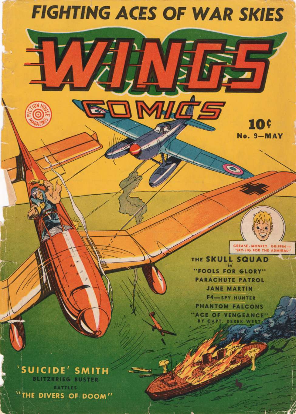 Comic Book Cover For Wings Comics 9 - Version 2