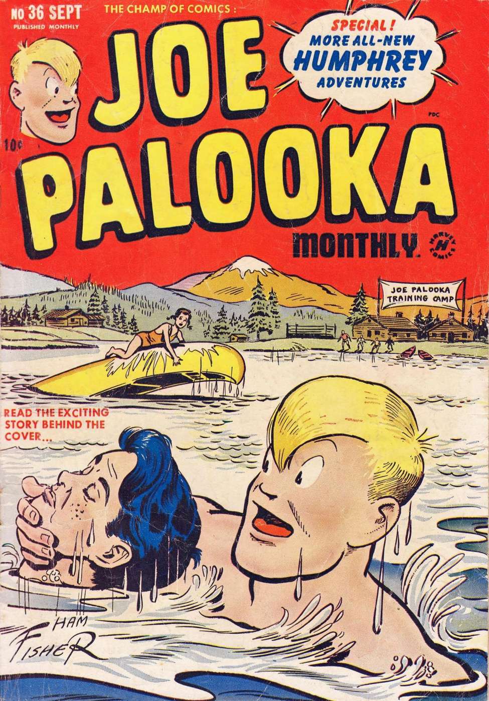Comic Book Cover For Joe Palooka Comics 36