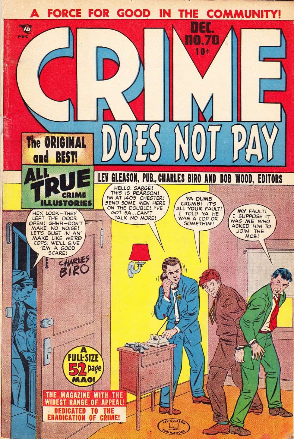 Comic Book Cover For Crime Does Not Pay 70