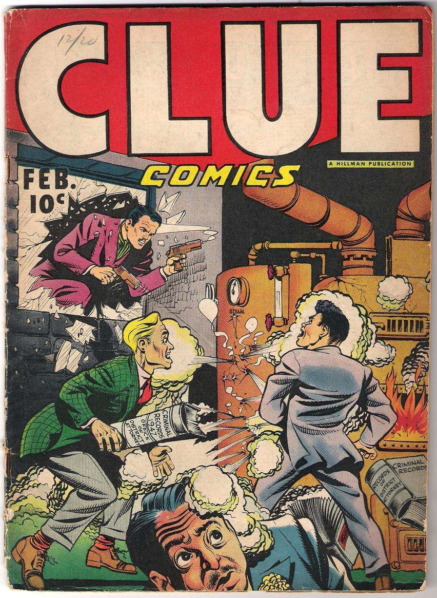 Comic Book Cover For Clue Comics 12