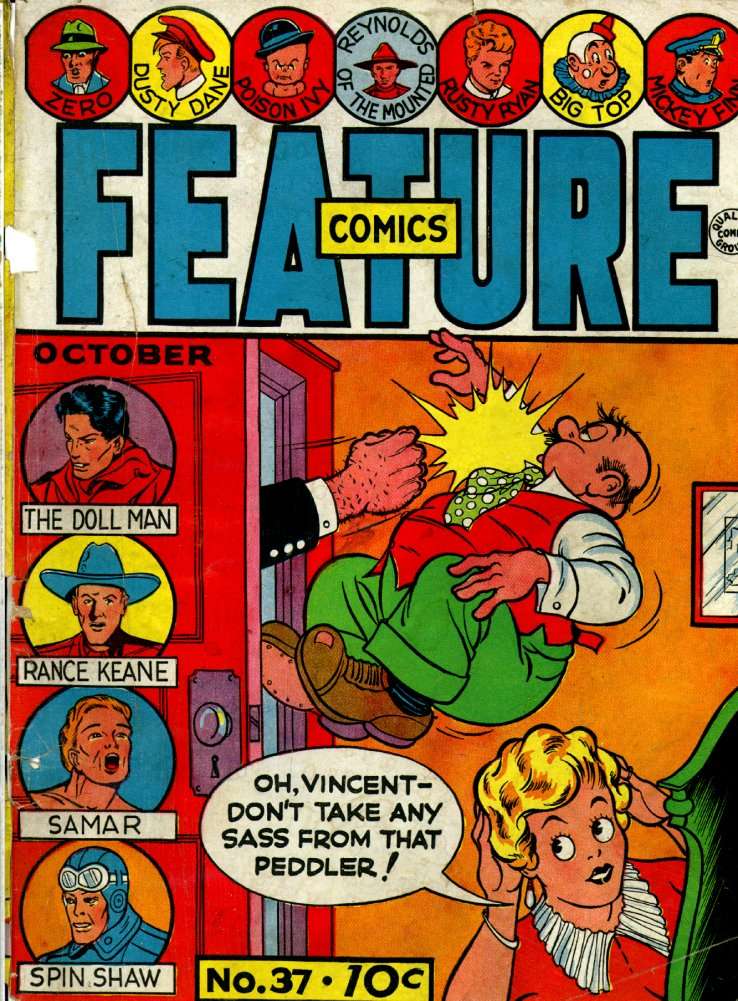 Comic Book Cover For Feature Comics 37