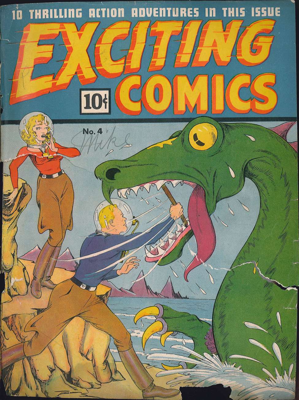 Comic Book Cover For Exciting Comics 4 - Version 1