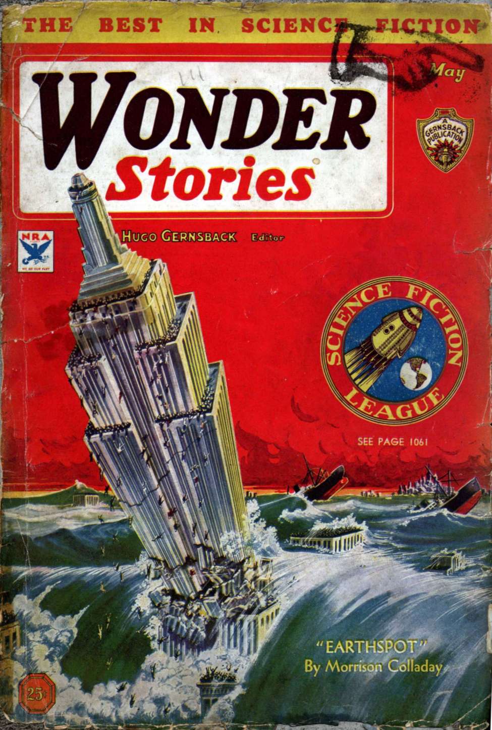 Comic Book Cover For Wonder Stories v5 10 - Druso - Friedrich Freksa