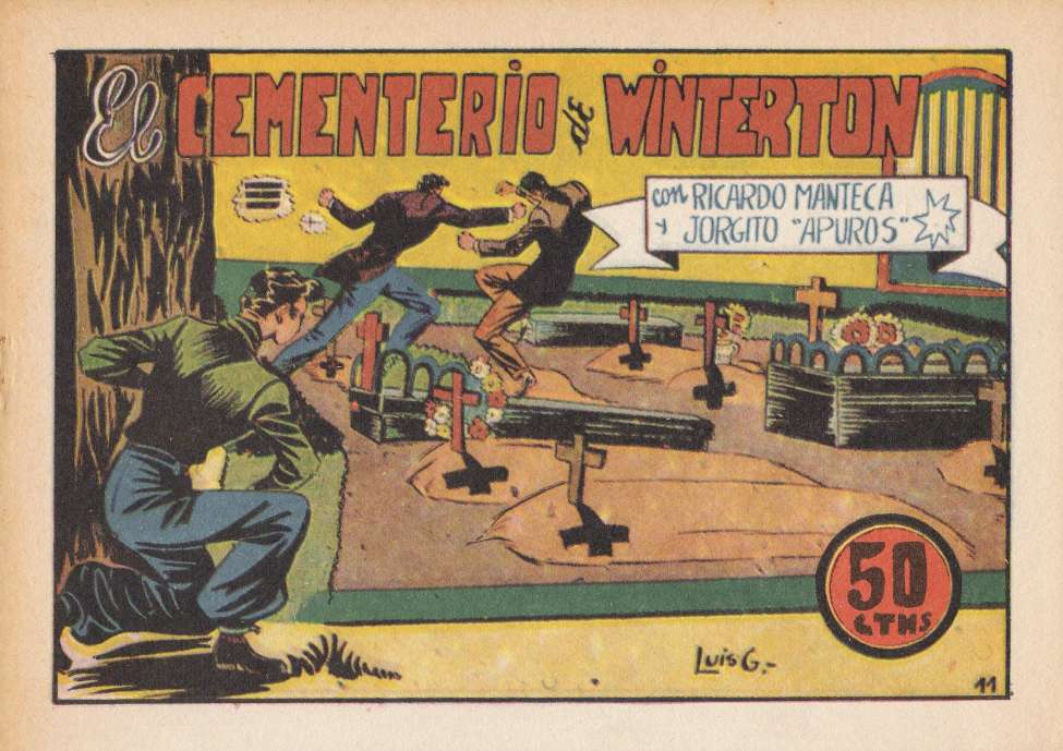 Comic Book Cover For Ricardo Manteca y Jorgito Apuros 11 - El cementerio de Winterton