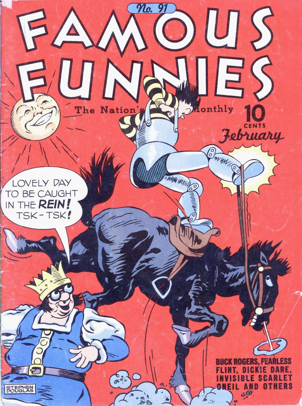 Comic Book Cover For Famous Funnies 91