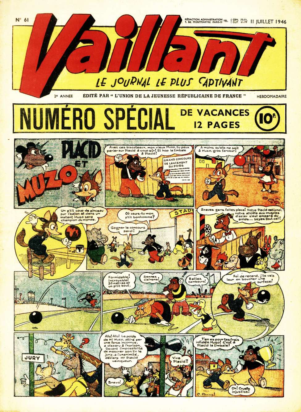 Comic Book Cover For Vaillant 61 - Numéro especial