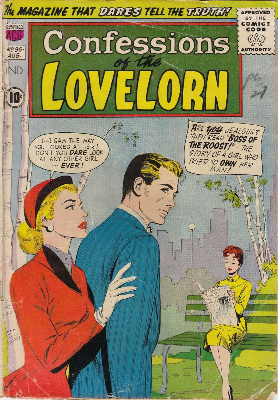 Comic Book Cover For Confessions of the Lovelorn 96