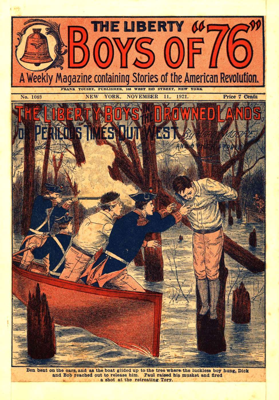 Book Cover For The Liberty Boys of 76 1089 - The Liberty Boys in the Drowned Lands