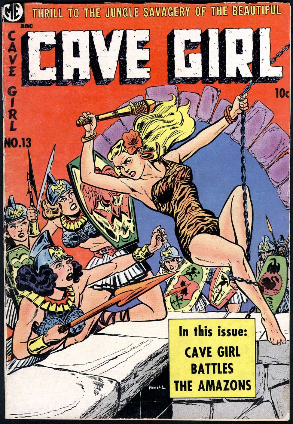 Comic Book Cover For Cave Girl 13