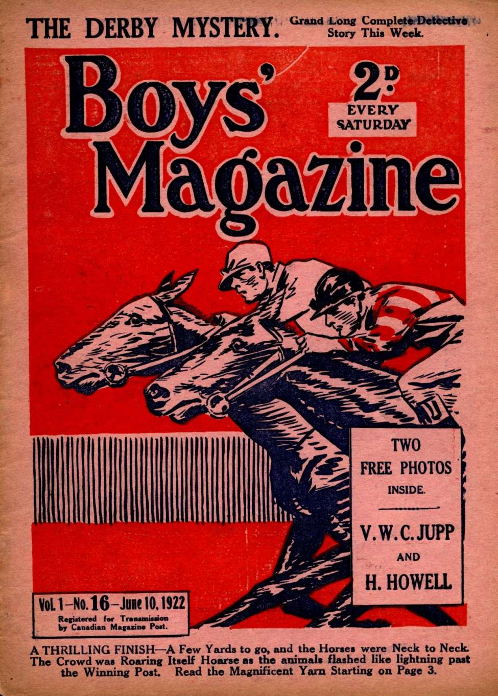 Book Cover For Boys' Magazine 16