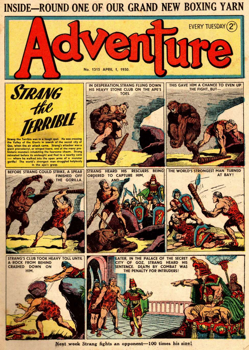Comic Book Cover For Adventure 1315