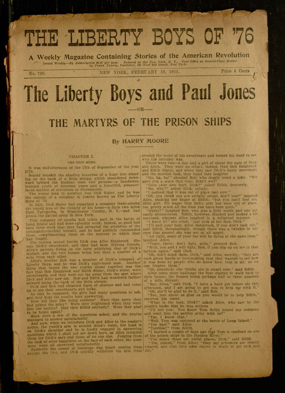 Book Cover For The Liberty Boys of 76 738 - The Liberty Boys and Paul Jones