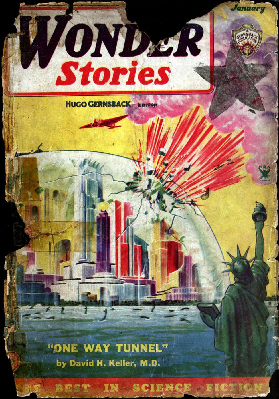 Comic Book Cover For Wonder Stories v6 8 - The Hidden Colony - Otfrid von Hanstein