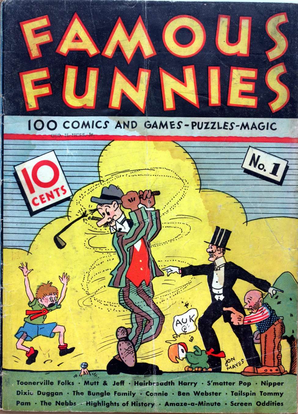 Comic Book Cover For Famous Funnies 1