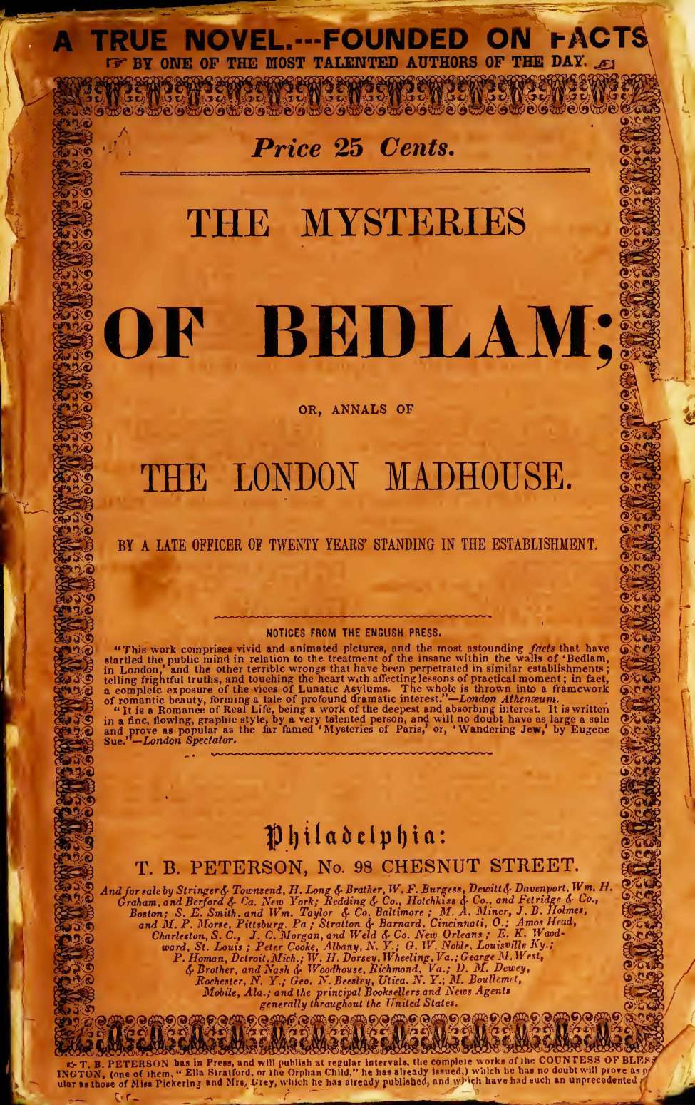 Book Cover For The Mysteries of Bedlam