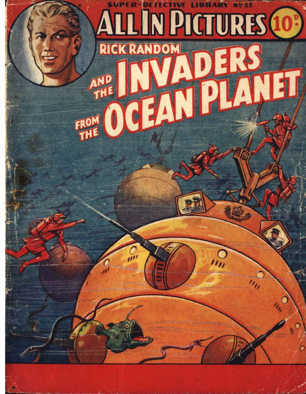 Book Cover For Super Detective Library 83 - The Invaders from the Ocean Planet