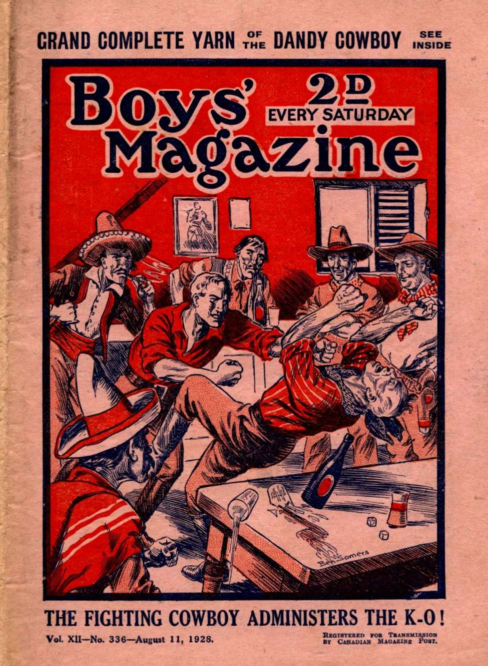 Book Cover For Boys' Magazine 336