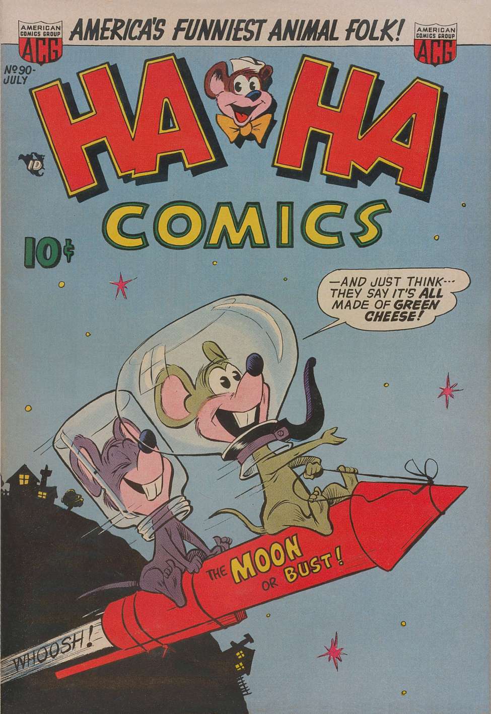 Comic Book Cover For Ha Ha Comics 90