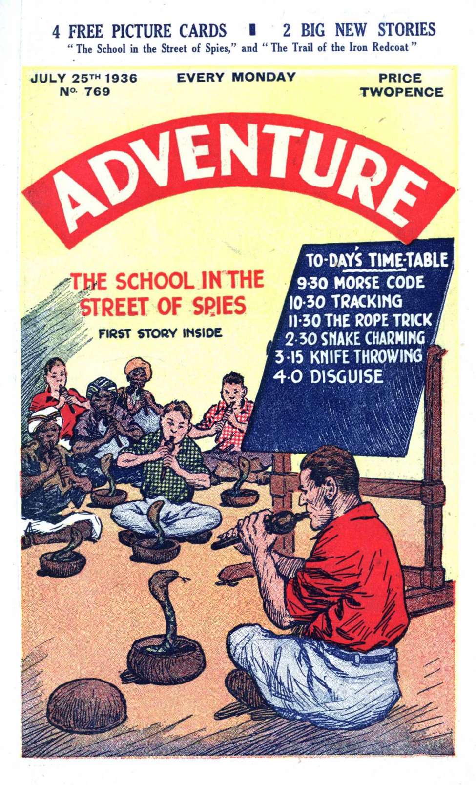 Comic Book Cover For Adventure 769 - The School in the Street of Spies
