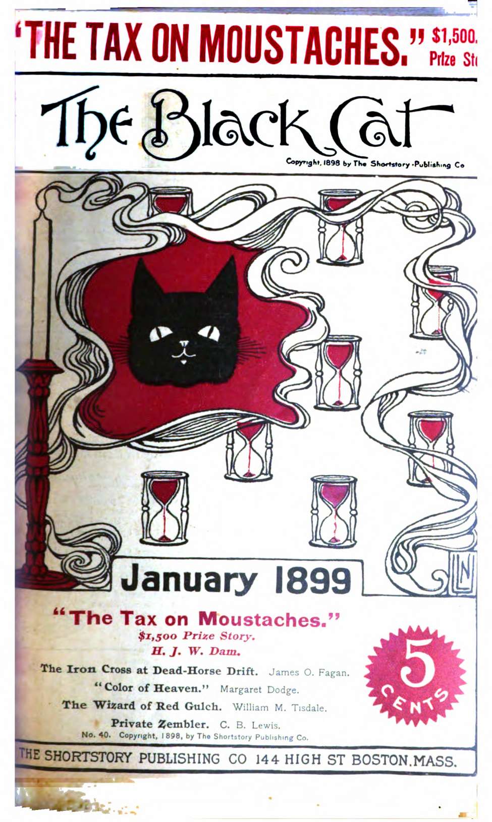 Book Cover For The Black Cat v4 4 - The Tax on Moustaches - H. J. W. Dam