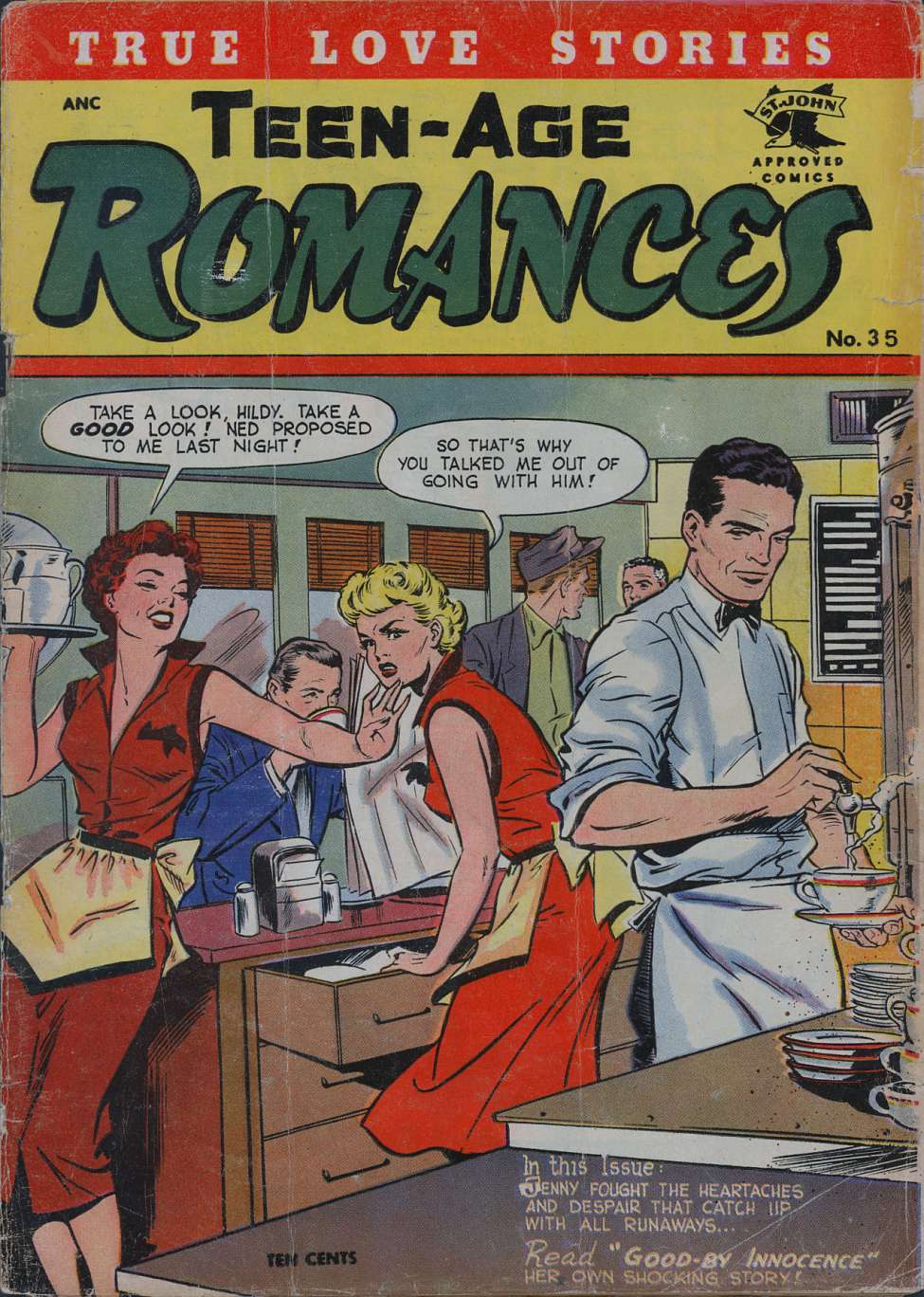 Comic Book Cover For Teen-Age Romances 35