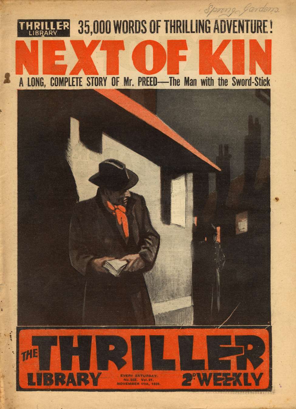 Comic Book Cover For The Thriller 562