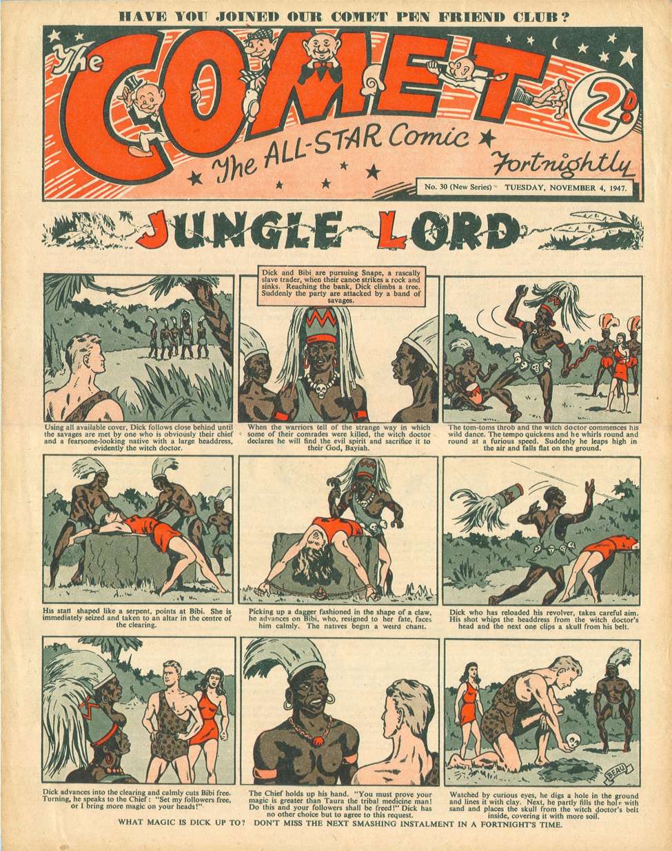 Comic Book Cover For The Comet 30
