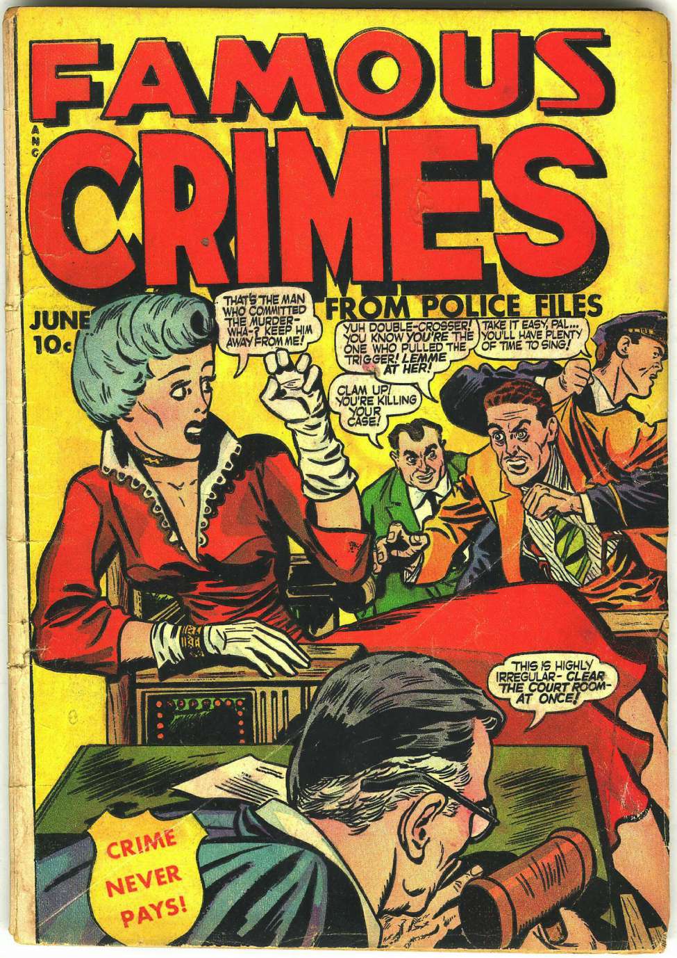 Comic Book Cover For Famous Crimes 10