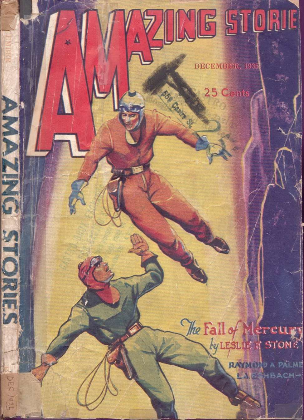 Book Cover For Amazing Stories v10 7 - The Fall of Mercury - Leslie F. Stone
