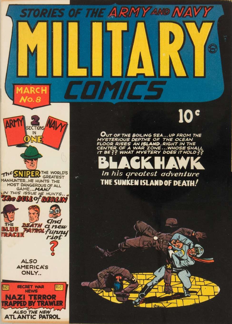 Comic Book Cover For Military Comics 8