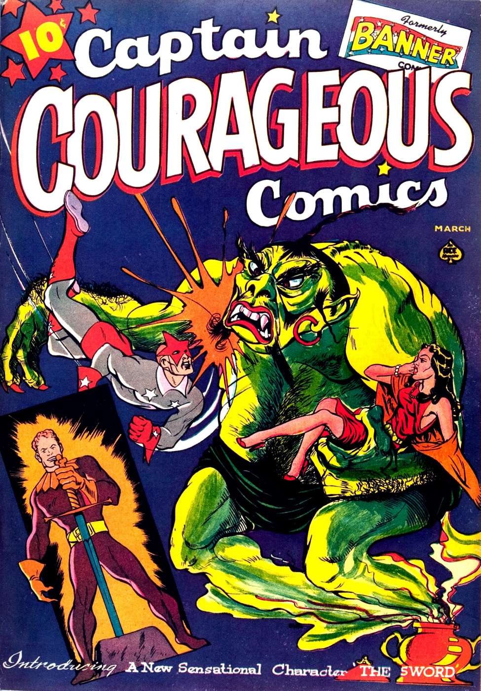 Comic Book Cover For Captain Courageous Comics 6